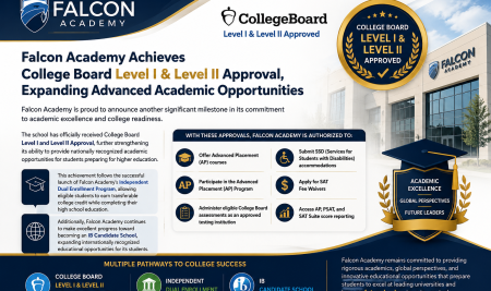 Falcon Academy Achieves College Board Level I & Level II Approval, Expanding Advanced Academic Opportunities