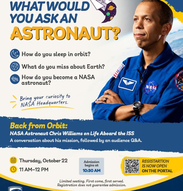 NASA Headquarters featuring astronaut Chris Williams